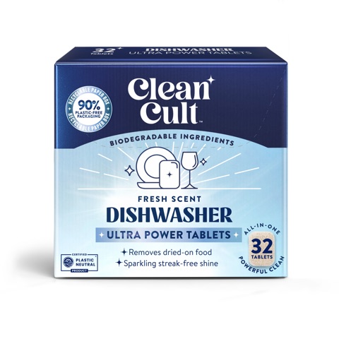 Cleancult Dishwasher Tablets, Fresh Scent