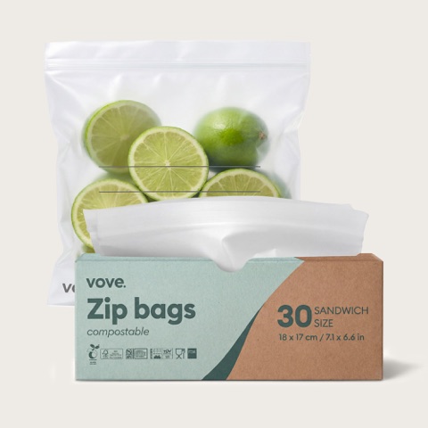 Vove Compostable Zip Bags
